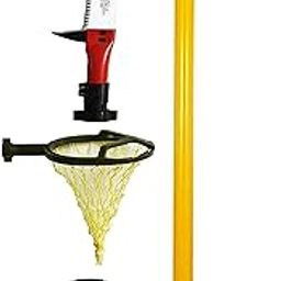 Festel Skytuch Multipurpose Fiberglass 8-to-24 Foot Extendable Telescopic Pole Shock Proof (Yellow) with (3 Attachments) Pruning Saw, Coconut Plucker, Fruit Picker Hand-Powered-image-6