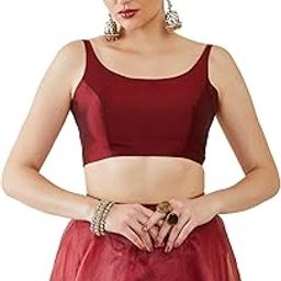 soch Womens Taffeta Solid Sleeveless Padded Blouse-picture-2