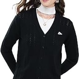 Women's Regular Fit Cardigan | Self Design Pattern | Button Closure with Full Sleeve V Neck Winter Cardigan for Womens-picture-32