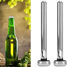 Ubervia Wine Bottle Coolers - Steel | Pcs | Beer Chiller Sticks for Men Dad Husband 2Pcs Stainless Steel Cooling Chillers for Bottles Set Funny Mens Birthday Gift Ideas for Father Brother Cooler Gadge-image-29