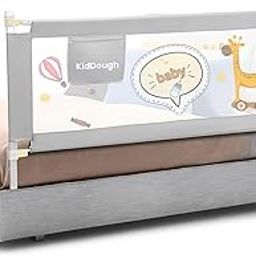 KidDough Bed Rail Guard for Kids Safety 6ft - 1 Side, Grey | Bed Rail for Baby Safety, Adjustable Height, Foldable Safeguard for Baby Proofing-image-31