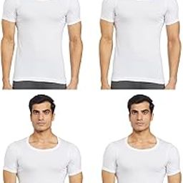 Men's Cotton Western Solid Vest (Pack of 4) (Frontline-Sky-White-RNS-4-90_White-image-40
