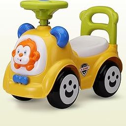 LuvLap Sunny Ride on & Car for Kids with Music & Horn Steering, Push Car for Baby with Backrest, Safety Guard, Under Seat Storage & Big Wheels, Ride on for Kids 1 to 3 Years Upto 25 Kgs (Yellow)-7