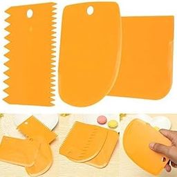 Royals Plastic Cake Scraper | Cake Decoration Tool | bakeware Tool | Cake Icing Tool| Icing Decoration| Multicolour | 3pc Set |-picture-26