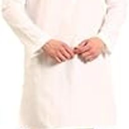 linen club Men's Linen Rich White Solid Regular Fit Full Sleeve Kurta M-LCKTSD8014683-picture-9