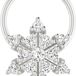 avsar 18K White Gold & Certified Diamond Nosering For Women's/Girls | Stylish & Elegant | AVNO131WA-picture-33