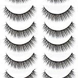 ZAUKY Best 3D False Eyelashes, Natural Soft Synthetic Fibers, Black, 10 Pairs Set-14