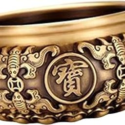 bnf® Chinese Feng Shui Treasure Bowl Wealth Money Bowl for Spring Festival Office Black Golden|Home & Garden | Figurines|1 Feng Shui Treasure Basin-picture-11