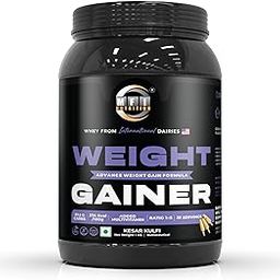MFI Nutrition Weight Gainer | 1:5 Carb-to-Protein Ratio | 374 Kcal per 100g | 37.5g Carbs for Energy | Added Multivitamins | 25 Servings (1 KG, Kesar Kulfi)-image-94