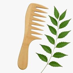 Natural Neem Wood Hair Comb – Anti-Dandruff, Scalp-Friendly & Eco-Friendly Grooming Tool-Pack of 1-22