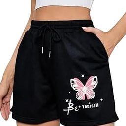 Girls' & Women's Black Cotton Shorts | High-Waisted, Stretchy, Ripped, Casual Summer Shorts with Pockets | Comfortable Fit for Teens & Adults | Trendy Fashion Essentials-image-14