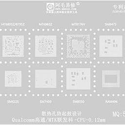 Amaoe MQ5 BGA Reballing Stencil for MT6859Z MT6983Z MT8176V SM8475 SM6225 SM7450 SM8550 RAM496 CPU RAM Tin Net Repair-27