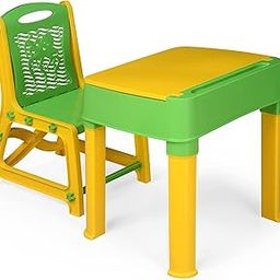 SHREE HANS CREATION Adjustable Study Table & Chair Set for Kids Boys and Girls with Small Box Space for Pencils and Other Stationery Plastic Study Table (Multicolor) (3-15 Years)-14