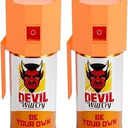 Pepper Spray for Women Safety Self Defence of Men, Girls and Elderly with Glass Breaker Cap and Holster 35G, Set of 2, Orange-13
