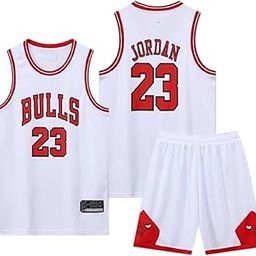 AASHRAY N*B*A Bulls Boys Youth Mens Icon Edition Swingman Replica Jersey with Shorts Player Version Quality Sleeveless Tshirt Rib Round Neck with All Logos & Badges (in, Alpha, M, Regular, White)-image-81