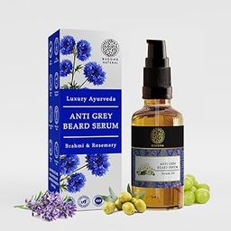 Buddha Natural Grey Beard Serum (25 ml) 100% Ayush Certified - Restore Natural Black Color of Grey White Beard-image-34
