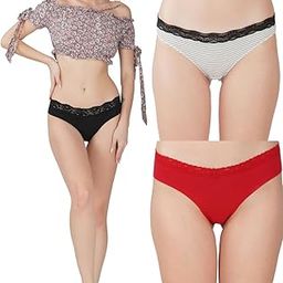 Women?s Premium Cotton Panties | Antimicrobial & Breathable | Everyday Comfort with Amazing Fit | Soft Fabric Innerwear for All-Day Freshness & Hygiene | Bikini | Pack of 3 |-image-58