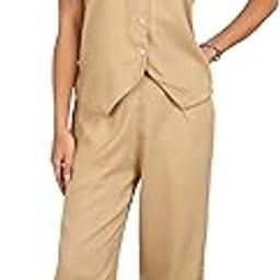 Fashfun Women's Solid Waist-Coat Co-ord Set-image-5