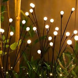 CIWICH Solar Garden Lights, 10LED Starburst Swaying Solar Lights, Firefly Lights Solar Outdoor Waterproof, Solar Garden Decorative Lights for Pathway Yard Patio Landscape, 2PCS Warm White-picture-19