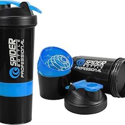 Spider Protein Shaker | Gym Shaker 500ml with 2 Storage Extra Compartment for Gym (Blue)-image-47