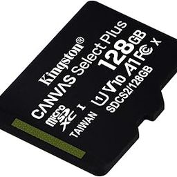 Kingston 128GB microSDHC Canvas Select Plus 100MB/s Read A1 Class 10 UHS-I Memory Card w/o Adapter SDCS2/128GBSP-17