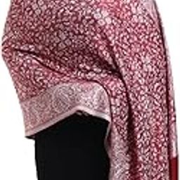 Pashmina Stole, Jamawar weave in beautiful paisley & floral, very soft MODAL fabric, all season Stole, Scarf, Wrap.-image-74