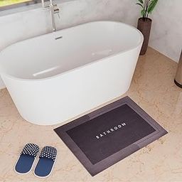 Kuber Industries Rectangular Bathroom Mat| Soft Anti Skid Bath Mat | Non Woven Floor Mat for Home | Non-Slip Mat for Shower-Bathtub | HY094 | Wine-image-77