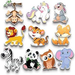 SHAIVYA Fridge Magnets Refrigerator Stylish Set Cute Animal Designs for Home, Kitchen and Office Decoration Multicolor (Design 01)-image-28
