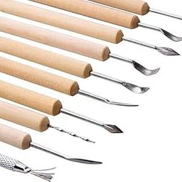 TrifleArte 11 Pcs Clay Tools Kit | Pottery Tools & Sculpting Tools | Polymer Modeling Clay Cutters | Double Ended Wooden Tools | Sculpture Set for Carving, Ceramics, Molding, DIY-picture-14