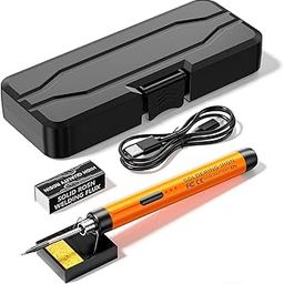 Serplex® Cordless Soldering Iron Pen Kit 3 Adjustable Temperature Electric Soldering Iron Pen Set with Soldering Iron Stand, USB Cable & Storage Case Soldering Iron Pen for Electronics Repaired Usages-13