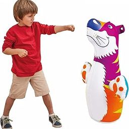 NELSTRAB:- Tiger Hit Me Inflatable Toy for Water Filled Base BOP for Toddlers PVC Punching Bag for Kids(Multi Color)(1 PIS)-image-15