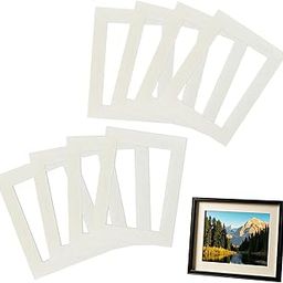 8 pcs White Picture Mounts, Photo Mounts Inside Aperture to fit 12.5x17.6cm prints,Frame Mount Mats Board Paper Picture Mat for Artwork Paintings-31