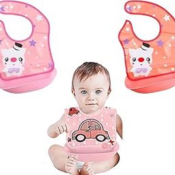 BUBBLINO MessFree Tray Bibs (2 Pack) – Silicone Baby Bibs with Crumb Catcher and Snap Neck Closure Eating Made Easy, Mess-Free Moments-image-79