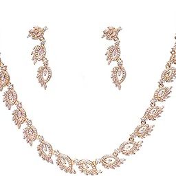 Gold Plated Necklace Jewelry Set with Earrings for Women & Girls - Traditional Design, Lightweight & Comfortable-SL-123-image-28