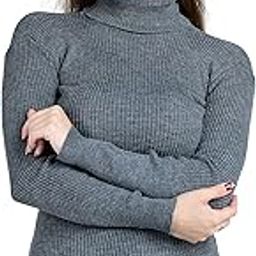 Women's Woollen High Neck Full Sleeves Pullover Sweaters for Winters-image-63
