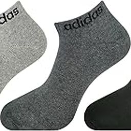 Unisex Original Half Cushion Low Cut Cotton Regular Socks - 3 Pairs (6N) (Ad-9133) (Black/Grey Mel/Anthra Mel)-picture-51