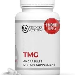 TMG Supplements - Trimethylglycine Amino Acid as Betaine Anhydrous for Liver Support, Energy, Heart Health, & to Regulate Homocysteine Levels - 60 Capsules-image-86