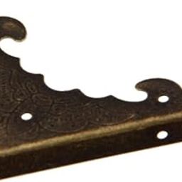 100X Jewelry Gift Box Wooden Case Trunk Corner Decor Protector Antique Brass | 100 X Conrer Protector|300 X Mounting Screw-image-38