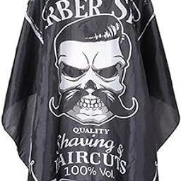Waterproof Professional Barber Cape, Large Size Salon Cape, Hair Cutting Cape for Men Women, Black, 1-image-6