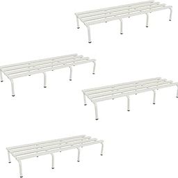 DECOWORLD || Metal Planter Stand || Plant Stand for Pots|| Outdoor Plant Stand || White (Set of 4)-6