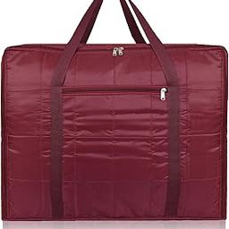 Amazon Brand - Solimo Parachute Jumbo Underbed Rectangular Storage Bag with Zipper and Handle (Maroon, Large)-image-59