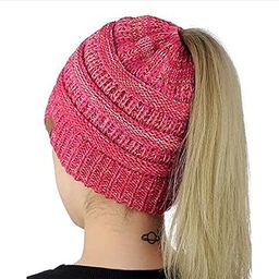 Women Horse Tail Winter Soft Hat | Woolen Warm Ponytail Knitted Cap for Girls | Pack of 1-image-4