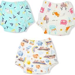 BUMTUM Baby Padded Underwear Nappy for Babies/Toddlers | Multi Layers of Cotton Padding | Reusable Nappy| Pull-Up Pants for Baby (3 Pcs, Medium Size)-image-2
