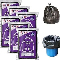 Ezee Flat Garbage Bags for Dustbin/Trash Bag | 180 Pcs | Small 17 X 19 Inches | 30 Pcs x Pack of 6-14