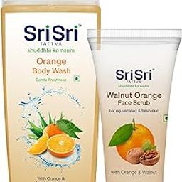 Sri Sri TATTVA Shuddhta ka Naam | Orange Body Wash For Gentle Freshness, 250 ml with Walnut Orange Face Scrub 60 ml Free-image-22