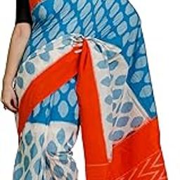 Bengal looms India - Soft Mercerized Cotton Ikkat Pochampally Saree-image-25