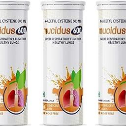 Radiplex Mucidus N-Acetylcysteine 600mg Effervescent Tablets | Antioxidant for Lung Health, Liver Detox & Skin Care | Sugar-Free | Boosts Immunity & Detox | Orange Flavor | 3 Tubes (10 Tabs Each)-image-59