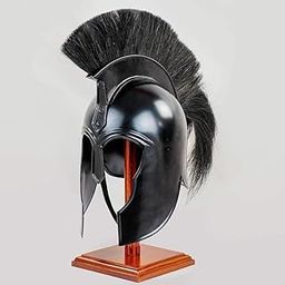 Home Decor Instruments Medieval Troy Achilles Armour Helmet Knight Crusader Spartan Helmet, Handmade Greek Armor Spartan Costume Movie Helmet-image-40