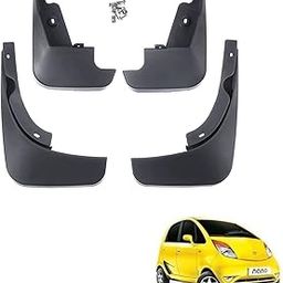 Kozdiko Car O.E Type Custom Fit Front and Rear Mud Flap Guard Compatible for Tata Nano-1