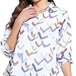 Women's Printed Collared Neck Top | Half Sleeve Casual Wear | Stylish & Comfortable | Everyday Wear Top for Women-image-1